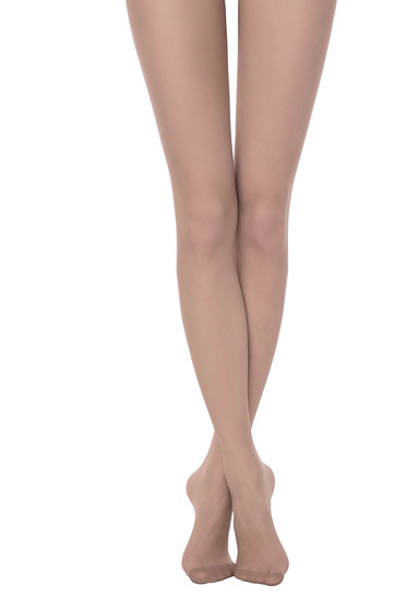 Nude fitted heel 12 den women`s tights from elastic and fine fabric