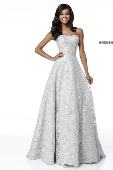 Sherri Hill 51572 Silver Dress