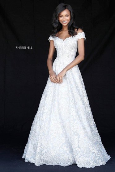 Sherri Hill 51573 Silver Dress