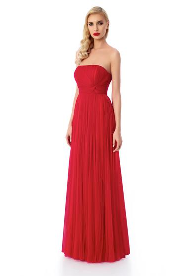 Ana Radu red luxurious off shoulder corset dress with inside lining