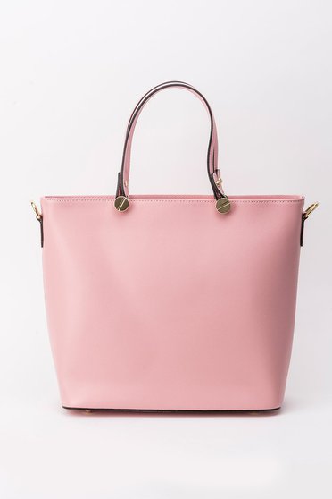Rosa office bag natural leather short handles
