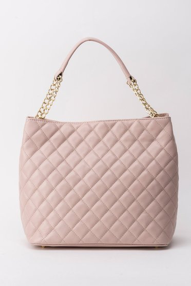 Rosa office bag natural leather metallic chain accessory