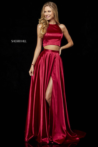 Sherri Hill 52230 Burgundy Dress