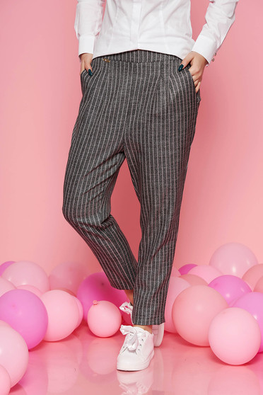Fofy rosa office conical high waisted trousers from non elastic fabric with pockets