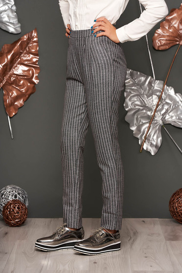 Fofy rosa office conical high waisted trousers from non elastic fabric with pockets
