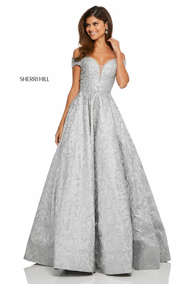 Sherri Hill 52507 Silver Dress