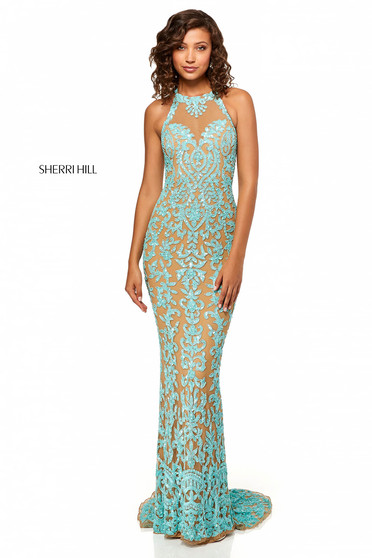 Sherri Hill 52527 Aqua Dress
