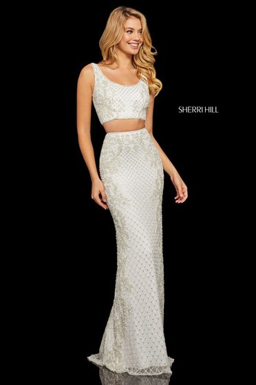Sherri Hill 52686 White Dress