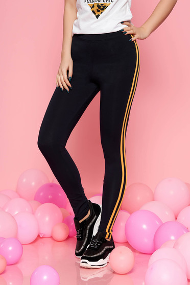 SunShine mustard casual sporty tights with medium waist slightly elastic cotton with tented cut