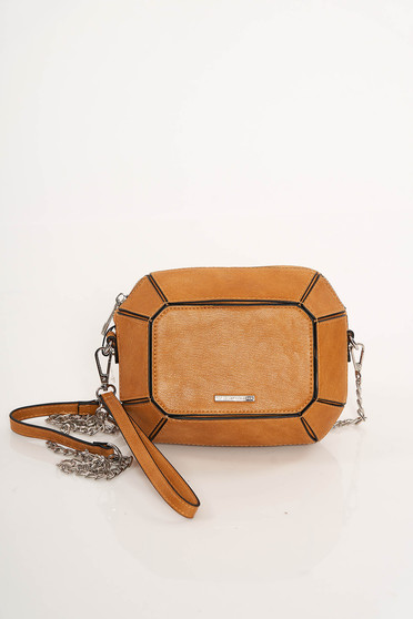 Top Secret brown casual bag upper material: ecological leather long chain handle