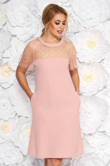 Rosa dress short transparent sleeves with easy cut