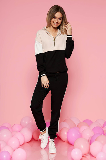 SunShine cream casual set with easy cut thin fabric with pockets with elastic waist