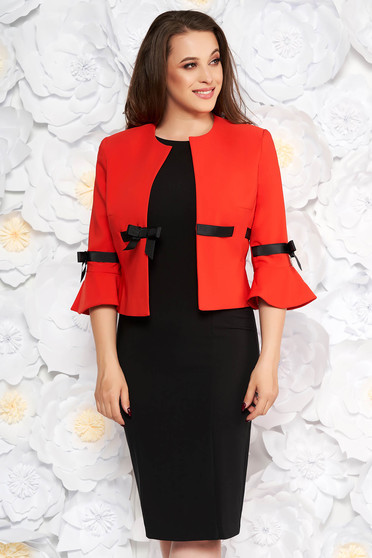 LaDonna red elegant cloth lady set with bell sleeve