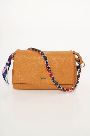 Top Secret mustard bag with two compartments and inside pockets