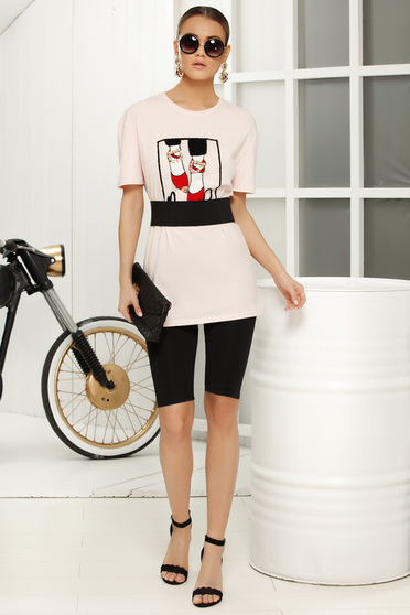 Rosa casual flared t-shirt short sleeves thin fabric