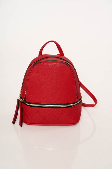 Red backpacks casual detachable straps adjustable straps zipper accessory
