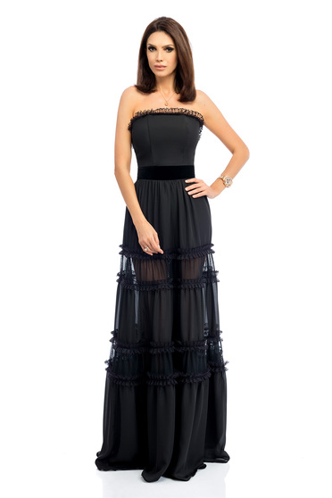 Black dress occasional elegant corset cloche maxi dresses