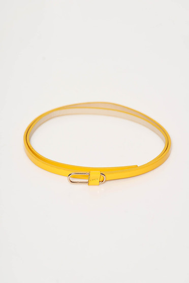 StarShinerS yellow belt from ecological leather metallic buckle