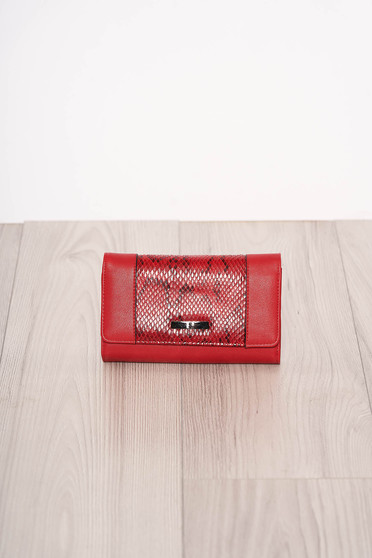 Red wallet snake print