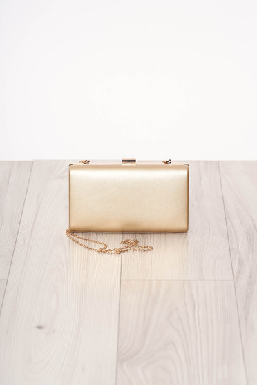 Bag gold occasional long chain handle buckle accessory ecological leather