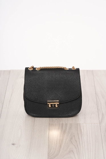 Bag black zipper accessory ecological leather long chain handle buckle accessory